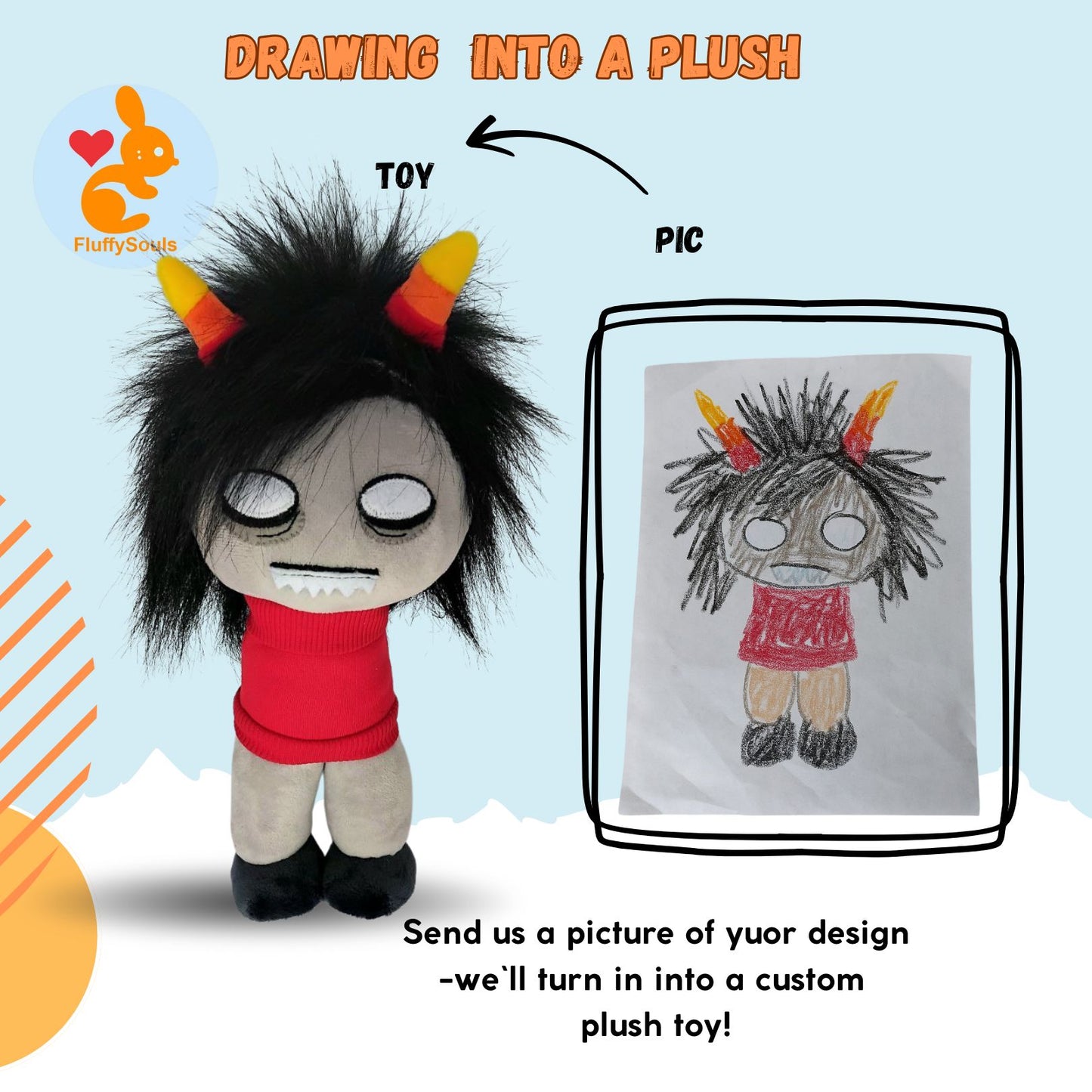 Custom Plush Inspired by Kankri Vantas from HOMESTUCK Character, Handmade Stuffed Toy, Personalized Gift for Fans, Cute Plushie by FluffySouls