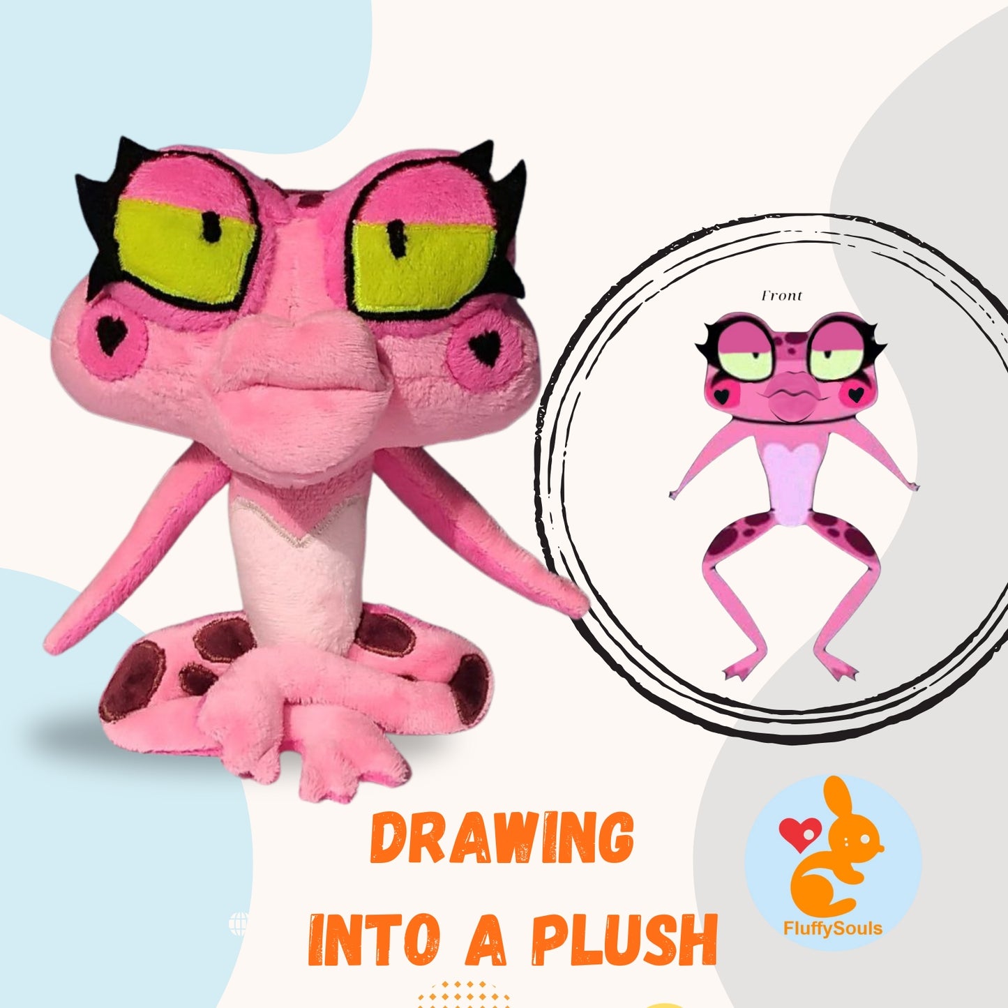 Custom Plush Inspired by Colorful Character, Handmade Stuffed Toy, Personalized Gift for Kids, Unique Plushie from Image by FluffySouls