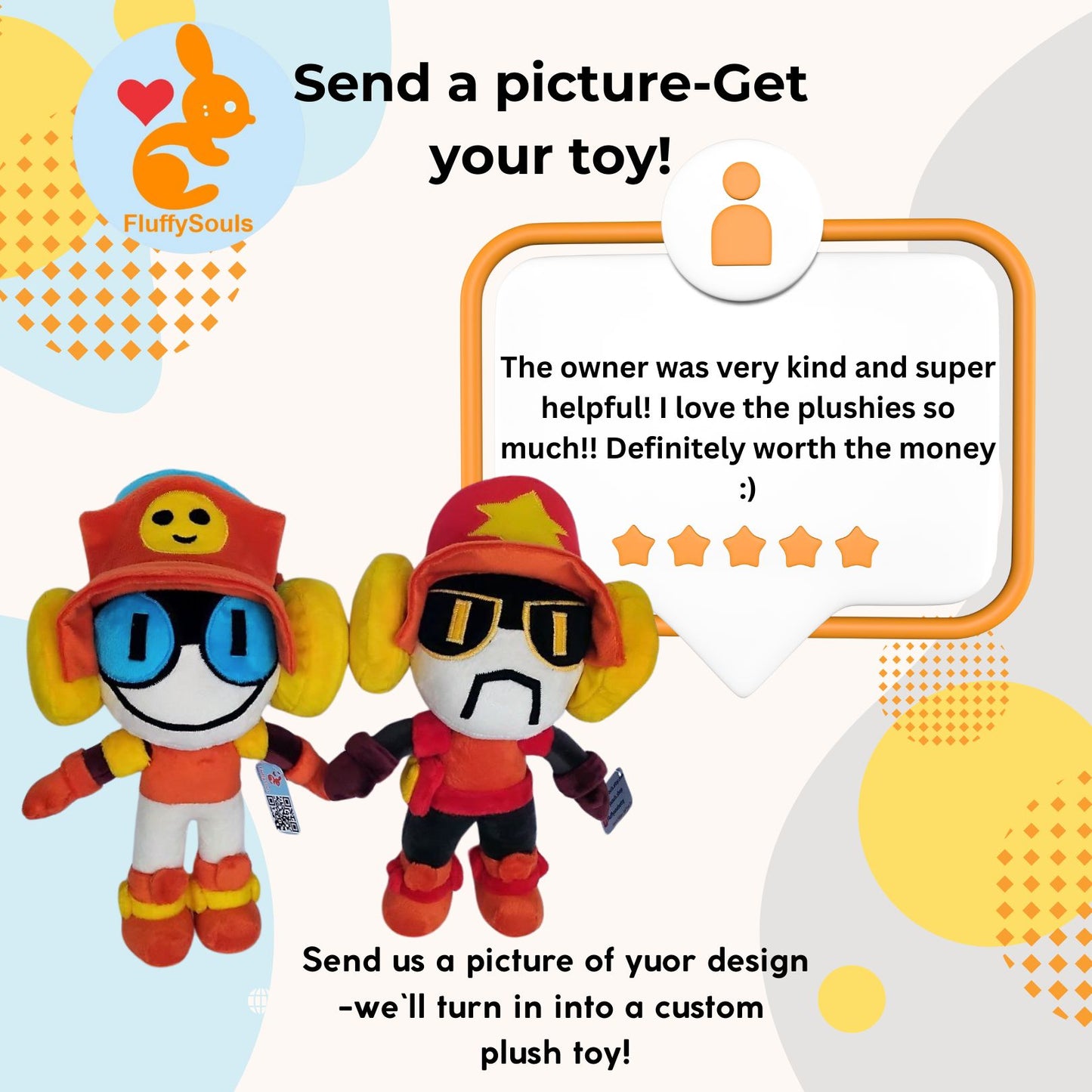 Custom Plush Doll, Handmade Stuffed Toy based on Lorry from Brawl Stars hero, Personalized Gift for Kids