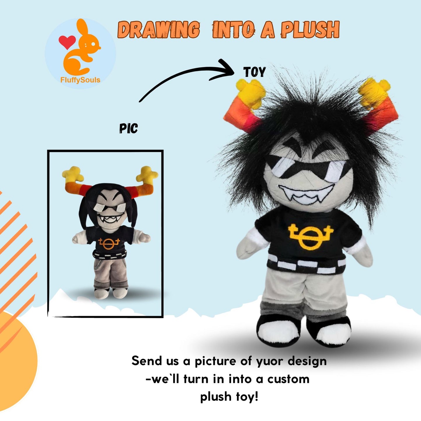 Custom Plush Inspired by Vitras from Paradox Struck, Handmade Stuffed Toy, Personalized Gift for Kids, Unique Birthday Present