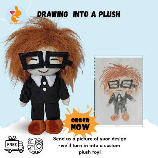 Custom Plush Toy – Custom Handmade Plush from your Drawing, Image or Photo by FluffySouls