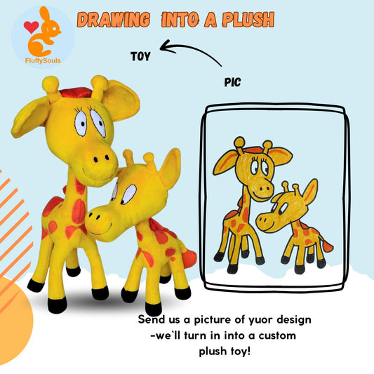 Custom Plush Toy – Custom Handmade Plush from your Drawing, Image or Photo by FluffySouls
