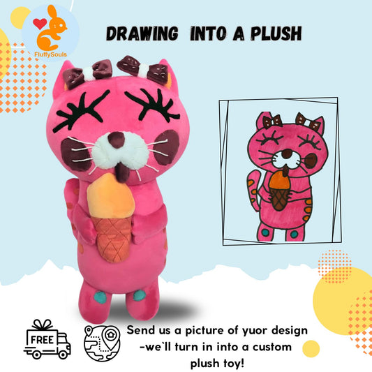 Custom Plush Toy – Custom Handmade Plush from your Drawing, Image or Photo