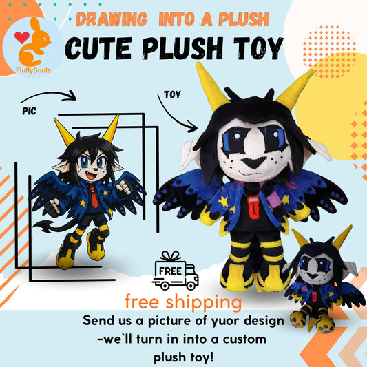 Anime-Style Plush Toy from a Customer's Drawing