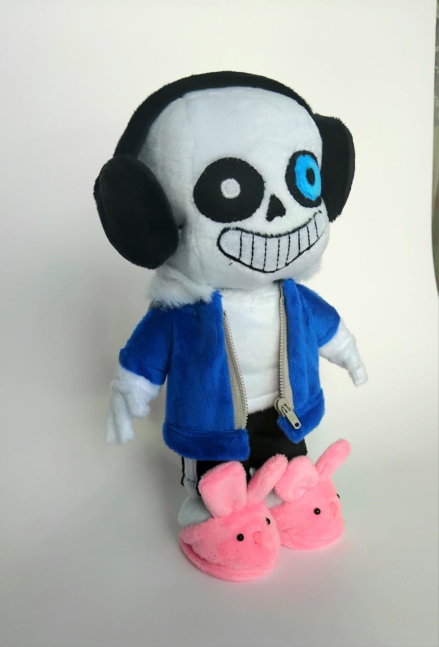 Custom Plush Inspired By Sans From Undertale Character, Handmade Stuffed Toy, Personalized Gift For Fans, Birthday Present