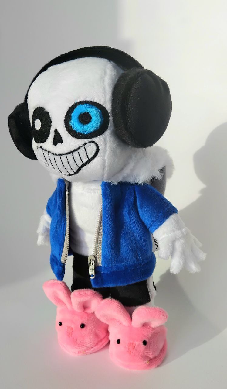 Custom Plush Inspired By Sans From Undertale Character, Handmade Stuffed Toy, Personalized Gift For Fans, Birthday Present
