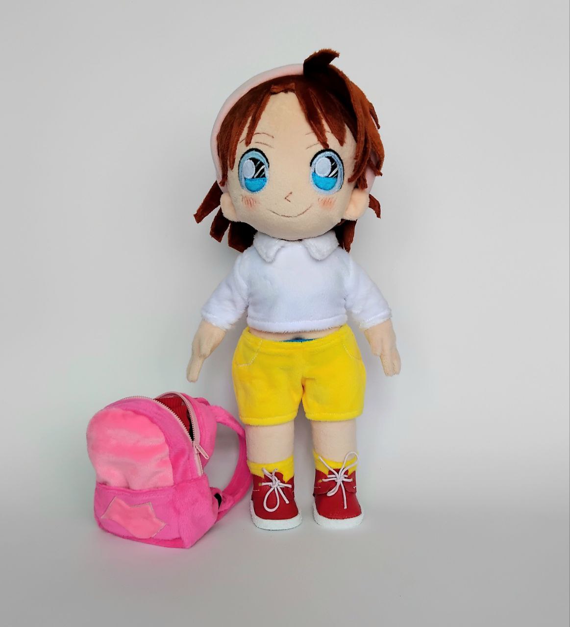 Custom Plush Inspired by Ayumi Yoshida from Detective Conan, Handmade Personalized Toy, Unique Gift for Kids, Cute Stuffed Character Doll