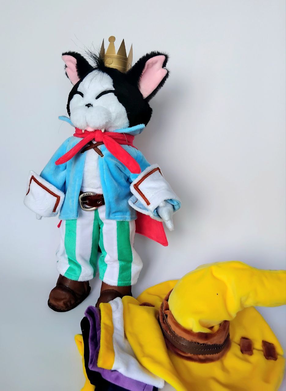 Custom Plush Inspired by Cait Sith from Final Fantasy VII Character, Handmade Stuffed Toy, Personalized Gift for Kids, Unique Birthday Present