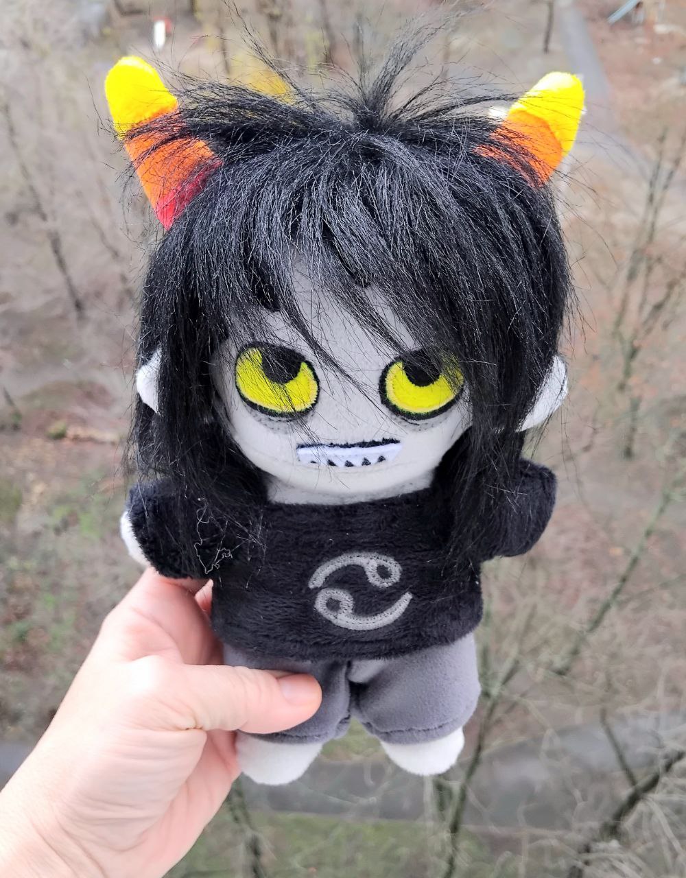 Custom plush inspired by Karkat Vantas from Homestuck character, Handmade toy, Personalized gift for kids, Cute plushie, Unique gift