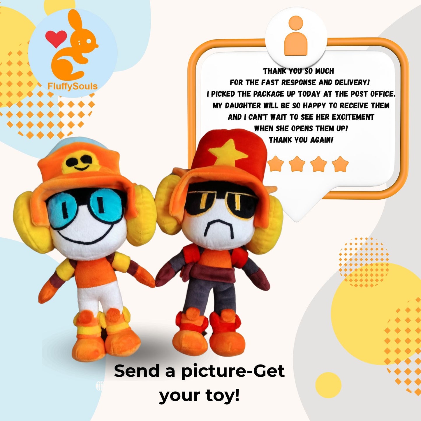 Custom Plush Doll, Handmade Stuffed Toy based on Lorry from Brawl Stars hero, Personalized Gift for Kids